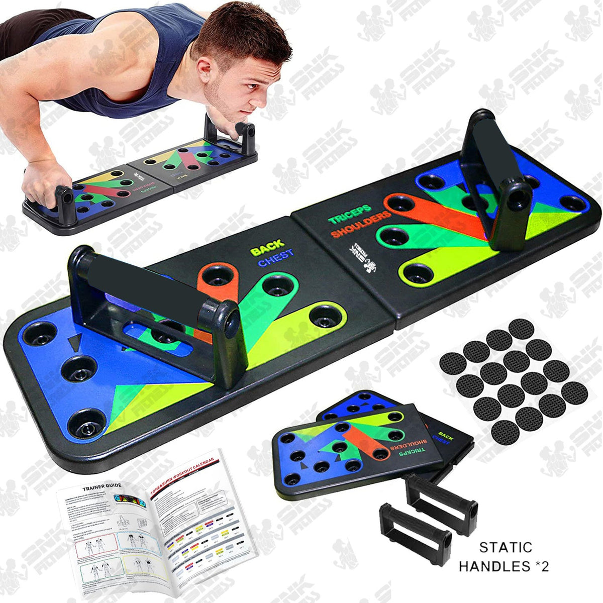 Solid Push Up Board Multi Functional Stands System Home Gym Chest Muscle Exercise for Men Women